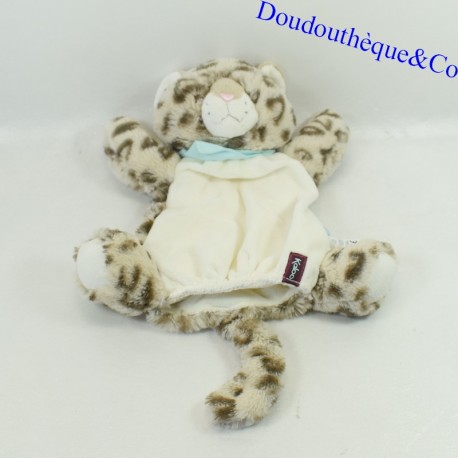 Doudou Puppe Cookie der Leopard KALOO Friends weiße Bandanas blau 25 cm Doudou Puppe Cookie der Leopard KALOO Friends weiße Bandanas blau 25 cm