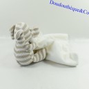 Doudou handkerchief elephant MAXI BAZAAR brown white sitting 18 cm