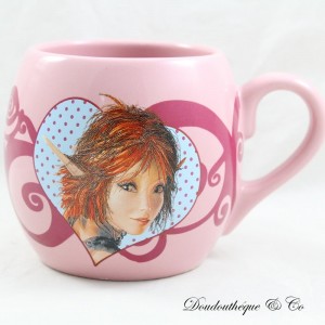 Mug Princess Selenia FUTUROSCOPE Arthur and Minimoys round pink ceramic cup 13 cm