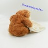 Peluche orsetto BABY NAT' fazzoletto marrone marrone bianco 14 cm
