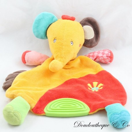Flaches Elefanten-Kuscheltier BABYSUN orange Flaches Elefanten-Kuscheltier BABYSUN orange