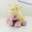 Jirafa de peluche Ane o caballo clásico amarillo y rosa alargado 29 cm
