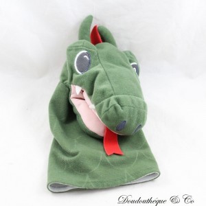 Plush puppet dragon IKEA Flygdrake dark green 26 cm