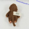 Keychain Plush monkey KIKI THE REAL brown eyes signed under the foot 9 cm