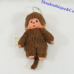 Keychain Plush monkey KIKI THE REAL brown eyes signed under the foot 9 cm