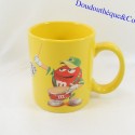 M&M's Becher Rot Trommel Becher Gelb Keramik 10 cm