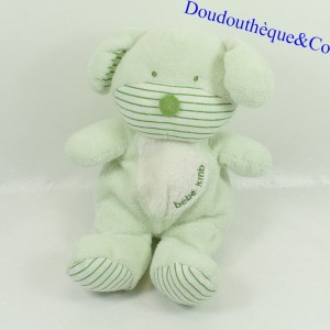 Perro de peluche KIMBALOO verde blanco bebé KMB 23 cm