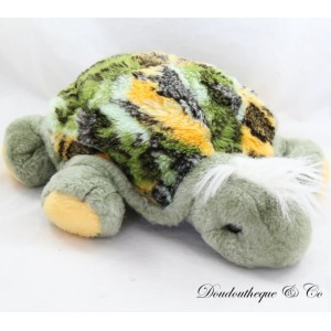 Vintage AJENA Schildkröte Plüsch Grün Gelb