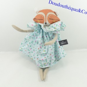 Plush fox ANGUS floral dress fabrics fox girl 38 cm