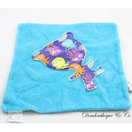 Flaches Kuscheltier Bärenmuster blauer Oktopus Flaches Kuscheltier Bärenmuster blauer Oktopus