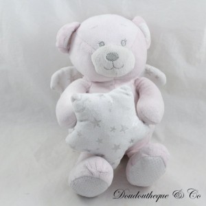 Plush bear angel ITEM INTERNATIONAL pink stars