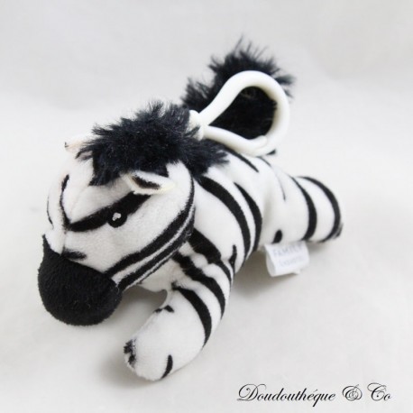 Plush keychain zebra FAMILY & NOVOTEL black and white 13 cm