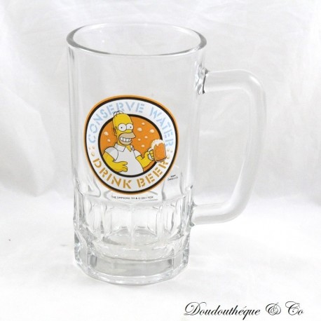 Beer mug Homer SIMPSONS Can water drink beer transparent glass 16 cm