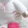 Unicornio de peluche BABY NAT' Mi escondite de pijama rosa blanco gama pijama 57 cm