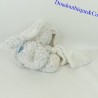 Plush handkerchief rabbit BABY NAT' Marshmallow gray BN0221 24 cm
