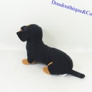 Peluche chien PROPLAN Teckel noir et marron corps long 36 cm
