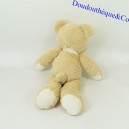 Plush bear TEX BABY beige white scarf 28 cm