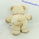 Sonajero de oso de peluche GIOCAMICI marrón y beige 30 cm