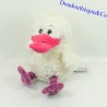 Plush duck ANNA CLUB PLUSH white and pink 14 cm