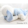 Plüsch-Pyjama Hund NOUNOURS blau weiß vintage 45 cm
