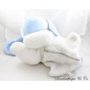 Peluche range pyjama chien NOUNOURS bleu blanc vintage 45 cm