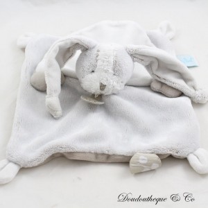 Coniglio piatto peluche BABY NAT' Les Toudoux gris BN0279 23 cm