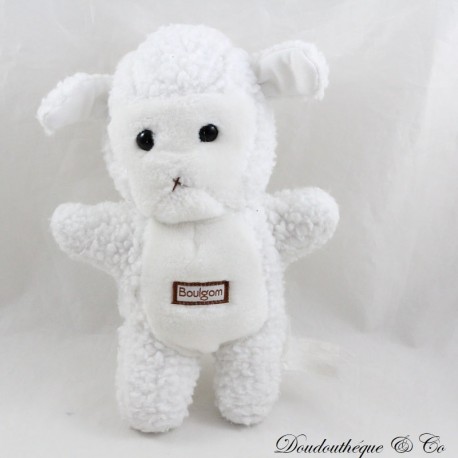 Plush sheep BOULGOM white lamb black eyes vintage 22 cm