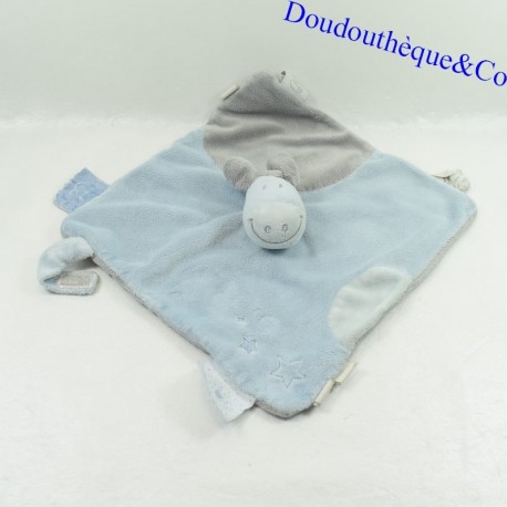 Doudou plat Esel Paco NOUKIE'S Victor und Lucien blaue Sterne 25 cm Doudou plat Esel Paco NOUKIE'S Victor und Lucien blaue Sterne 25 cm