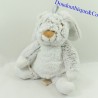 Plush rabbit RODADOU RODA gray belly white 22 cm