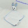 Flat rabbit cuddly toy AIR FRANCE blue and white diamond 20 cm