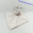 Doudou handkerchief mouse WITHOUT MARK gray and white 34 cm
