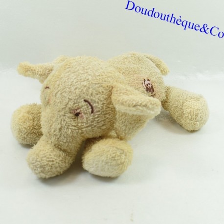 Plush elephant WWF Elongated Brown Material Sponge bell 24 cm