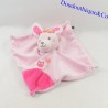 Flaches Hasen-Kuscheltier TEX BABY Carrefour rosa Eule 20 cm