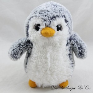Peluche pingouin AURORA WORLD gris blanc