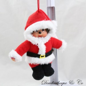 Peluche singe Kiki MONCHHICHI Père Noël suspension décoration de sapin 12 cm