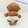 Felpa bebé DPAM Igual al mismo bebé pañal marrón oso de peluche 27 cm