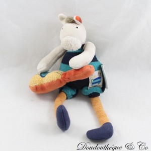 Doudou rattle horse MOULIN ROTY Les Zig and Zag guitar bell 20 cm