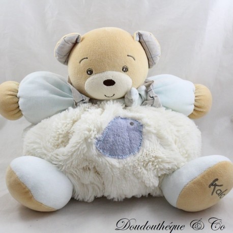 Plüsch Patapouf Bär KALOO Zen Vogel grau weiß blau Glockenfell 23 cm Plüsch Patapouf Bär KALOO Zen Vogel grau weiß blau Glockenfell 23 cm