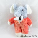 Plush elephant VAN DE WALLE Vintage red overalls