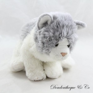 Gato de peluche LASCAR gris blanco