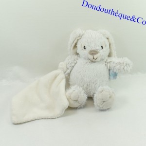 Plush handkerchief rabbit BABY NAT' Marshmallow gray BN0221 23 cm