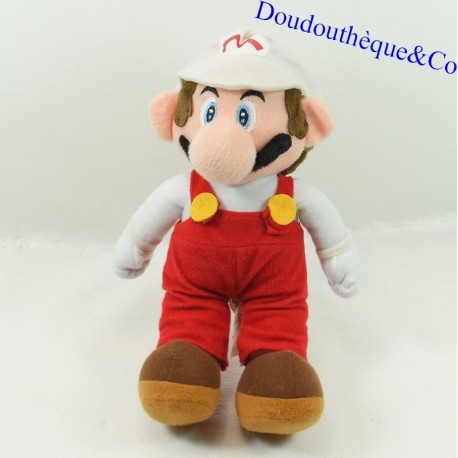 Peluche Mario Nintendo Super Mario casquette blanche salopette rouge 28 cm