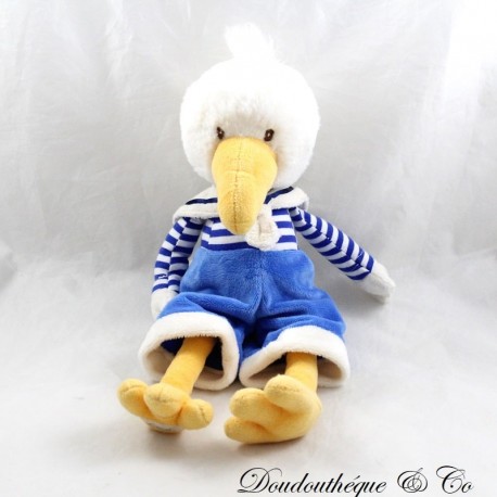 Plüsch Majken Möwe BUKOWSKI gestreift blau weiß Vogelente 29 cm Plüsch Majken Möwe BUKOWSKI gestreift blau weiß Vogelente 29 cm