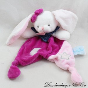Doudou flat rabbit BABY NAT' pink moon star Les Luminescents BN0558