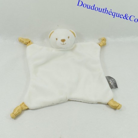 Flat bear cuddly toy TOM & ZOE white and walleye 20 cm