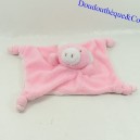 Flat cuddly toy pig BABOU pink rectangle 24 cm
