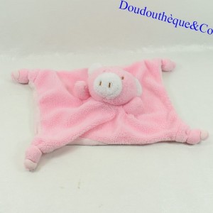 Flaches Kuscheltier Schwein BABOU rosa Rechteck 24 cm