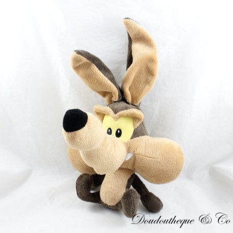 Plush Vil coyote Looney Tunes Warner Bros brown seated 33 cm SO