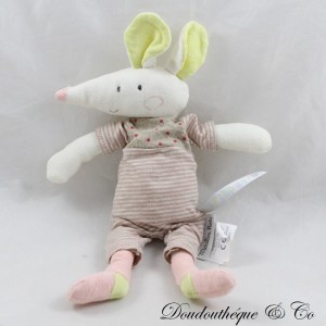Doudou Nine mouse MOULIN ROTY The little pink Dodos 27 cm