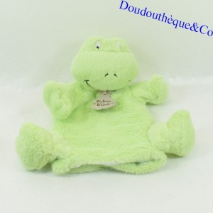 Doudou puppet frog BEAR STORY green HO2024 23 cm